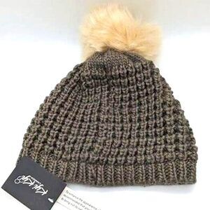 Women Kyi Kyi Taupe/Beige Faux Fur Beanie